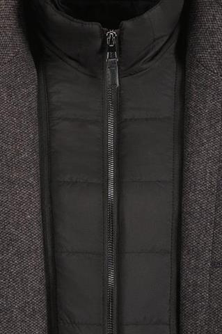 Brązowa kurtka męska z wełną 20086 - 653391