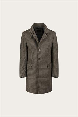 Brązowo-szary płaszcz męski z wełną 20059 - 653411