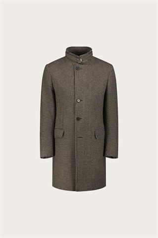 Brązowo-szary płaszcz męski z wełną 20059 - 653421