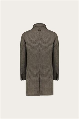 Brązowo-szary płaszcz męski z wełną 20059 - 653431