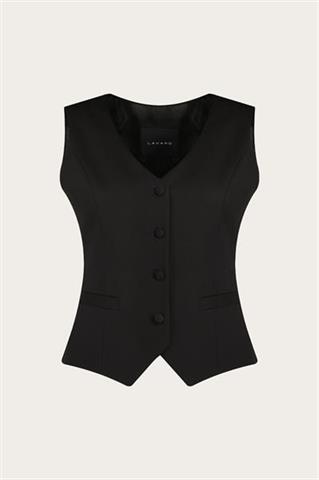 Czarna kamizelka damska 87547 - 653671