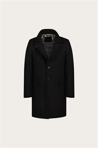 Czarny płaszcz męski z wełną 20060 - 653911