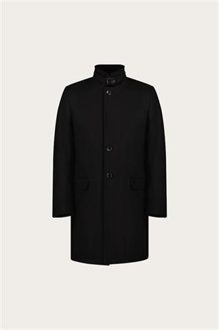 Czarny płaszcz męski z wełną 20060 - 653921