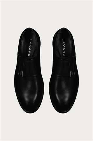 Czarne buty męskie ze skóry naturalnej 58918 - 653971