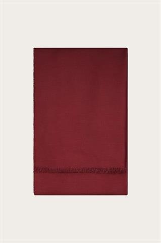 Bordowy szal damski z wełną 87461 - 654061