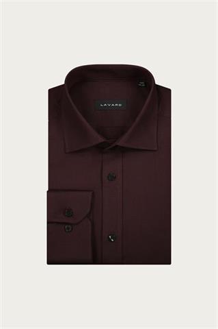Bordowa bawełniana koszula męska 93589 - 654181