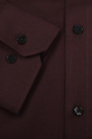 Bordowa bawełniana koszula męska 93589 - 654201