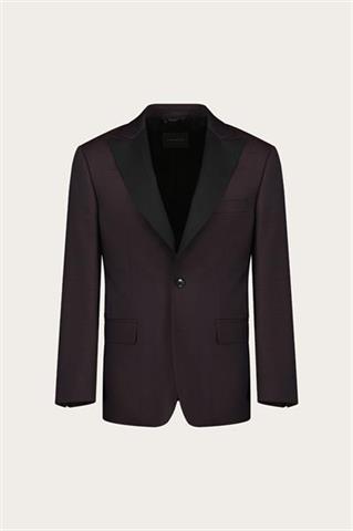 Burgundowa wełniana marynarka męska 46525 - 654371