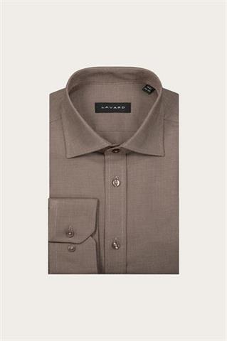 Brązowa bawełniana koszula męska 93590 - 654451