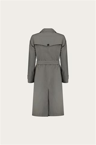 Zielony płaszcz damski z bawełną 87552 - 654591