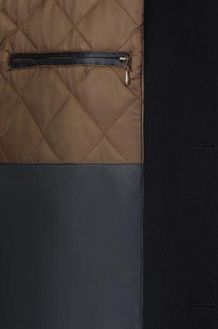 Granatowy płaszcz meski z wełną 20068 - 655041