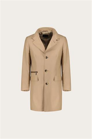 Kamelowy płaszcz męski z bawełną 20218 - 655051