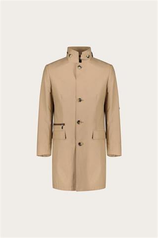 Kamelowy płaszcz męski z bawełną 20218 - 655061