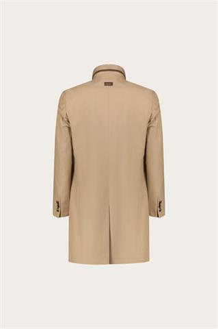 Kamelowy płaszcz męski z bawełną 20218 - 655071