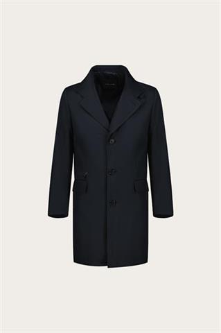 Granatowy płaszcz męski z bawełną 20221 - 655151