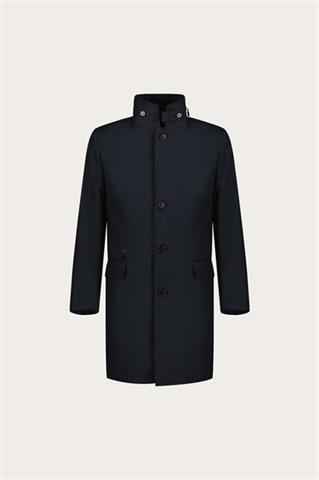 Granatowy płaszcz męski z bawełną 20221 - 655161