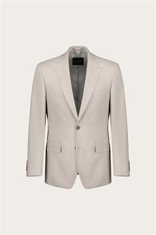 Beżowy garnitur męski z wełną 35492 - 656231