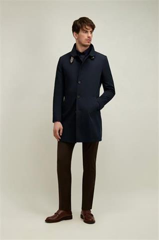 Granatowy płaszcz męski 13119 - 657051