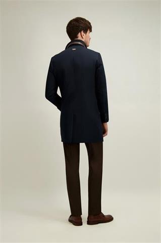 Granatowy płaszcz męski 13119 - 657071