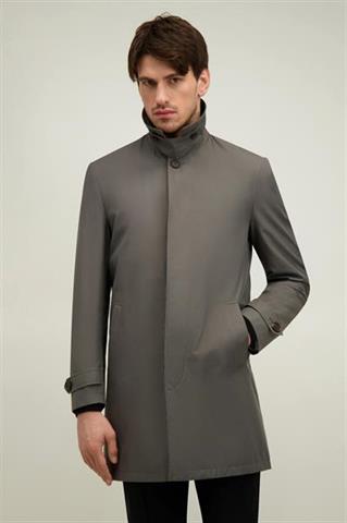 Płaszcz męski w kolorze khaki z bawełną 20042 - 657111