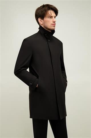 Czarny płaszcz męski 20044 - 657151
