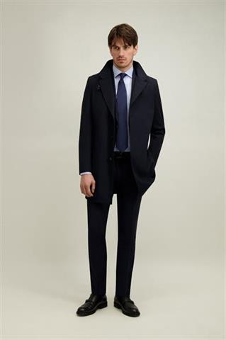 Granatowy płaszcz męski 20045 - 657181