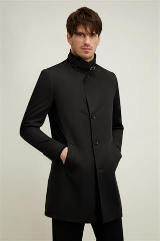 Czarny płaszcz męski 20223 - 657391