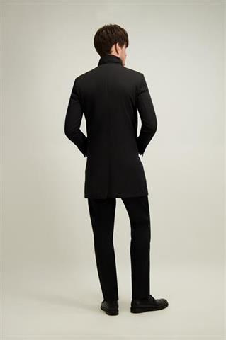 Czarny płaszcz męski 20223 - 657401