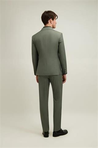 Zielony garnitur męski z wełną 35527 - 657471