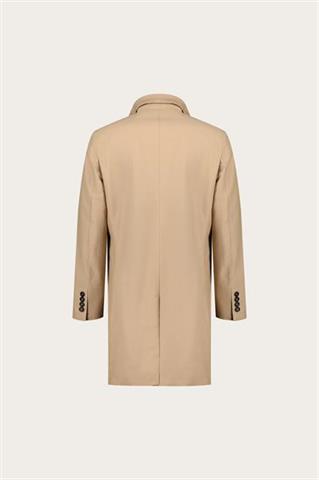 Kamelowy płaszcz męski z bawełną 20217 - 657771