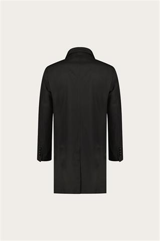 Czarny płaszcz męski z bawełną 20219 - 657821