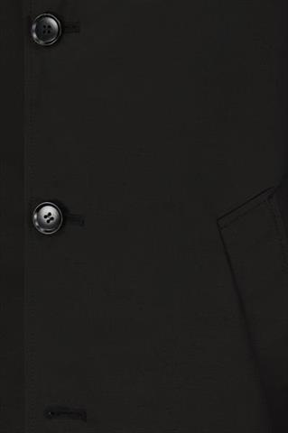 Czarny płaszcz męski z bawełną 20219 - 657831