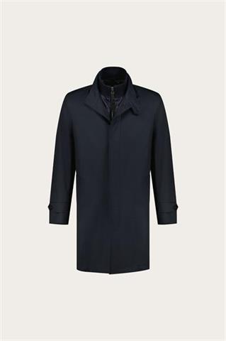 Granatowy płaszcz męski z bawełną 20222 - 657851