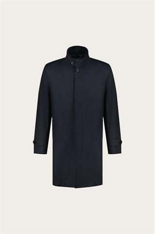 Granatowy płaszcz męski z bawełną 20222 - 657861