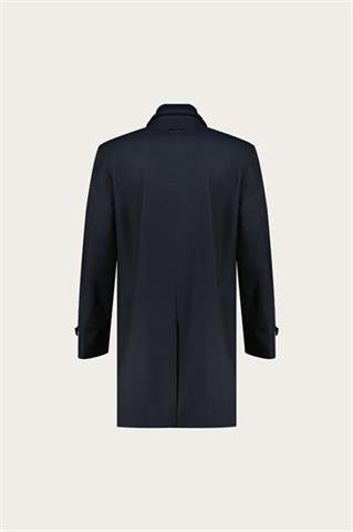Granatowy płaszcz męski z bawełną 20222 - 657871