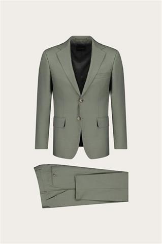 Zielony garnitur męski z wełną 35527 - 657991