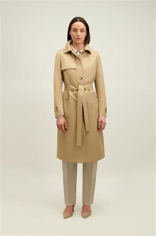Kamelowy płaszcz damski 87550 - 658411