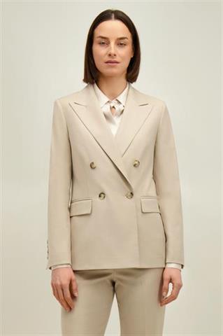 Beżowa marynarka damska 87593 - 658881