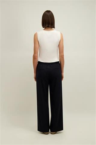 Granatowo-beżowe spodnie damskie 87653 - 659071