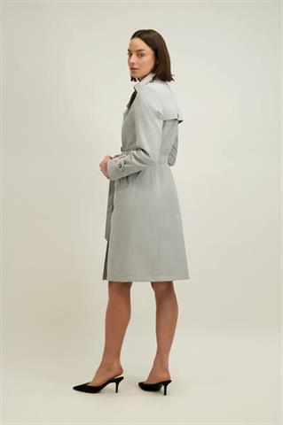 Szaro-zielony płaszcz damski 87551 - 659421