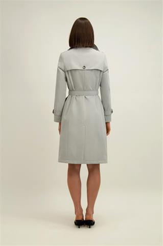 Szaro-zielony płaszcz damski 87551 - 659431