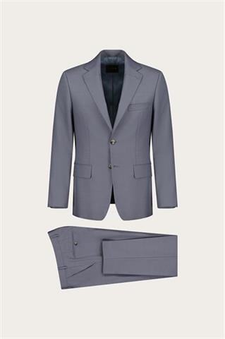 Grafitowy garnitur męski z wełną 35526 - 660031