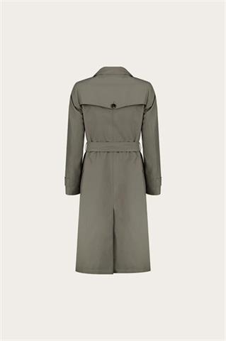 Zielony płaszcz damski z bawełną 87552 - 660401