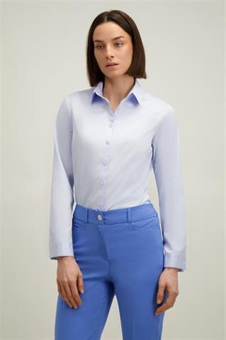 Niebieska bawełniana koszula damska 87382 - 660991