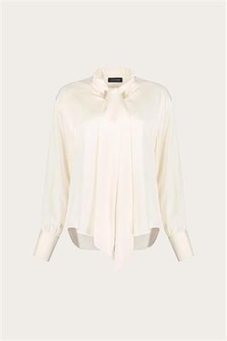 Elegancka bluzka damska w kolorze ecru 87465 - 661621