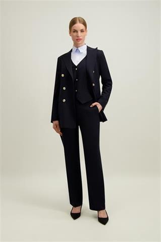 Granatowe spodnie damskie 87404 - 663061