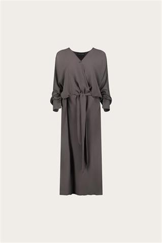 Szara kimonowa sukienka damska 57805 - 663281