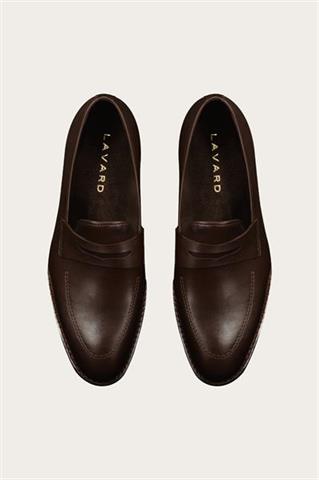 Brązowe skórzane buty męskie 58949 - 663651