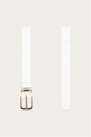 Biały pasek damski 87685 - 663801