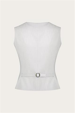 Jasnoszara kamizelka damska 87678 - 663971